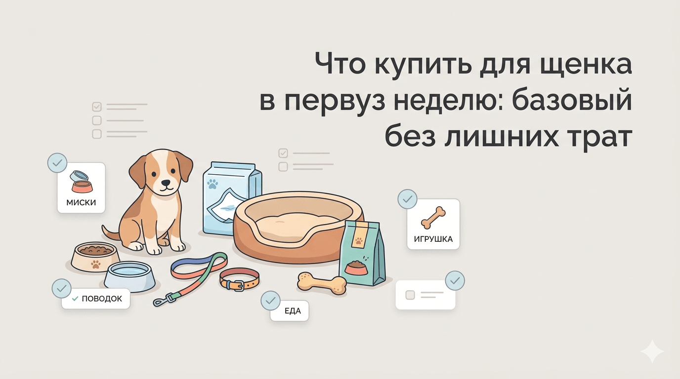 Что купить для щенка в первую неделю: базовый список без лишних трат