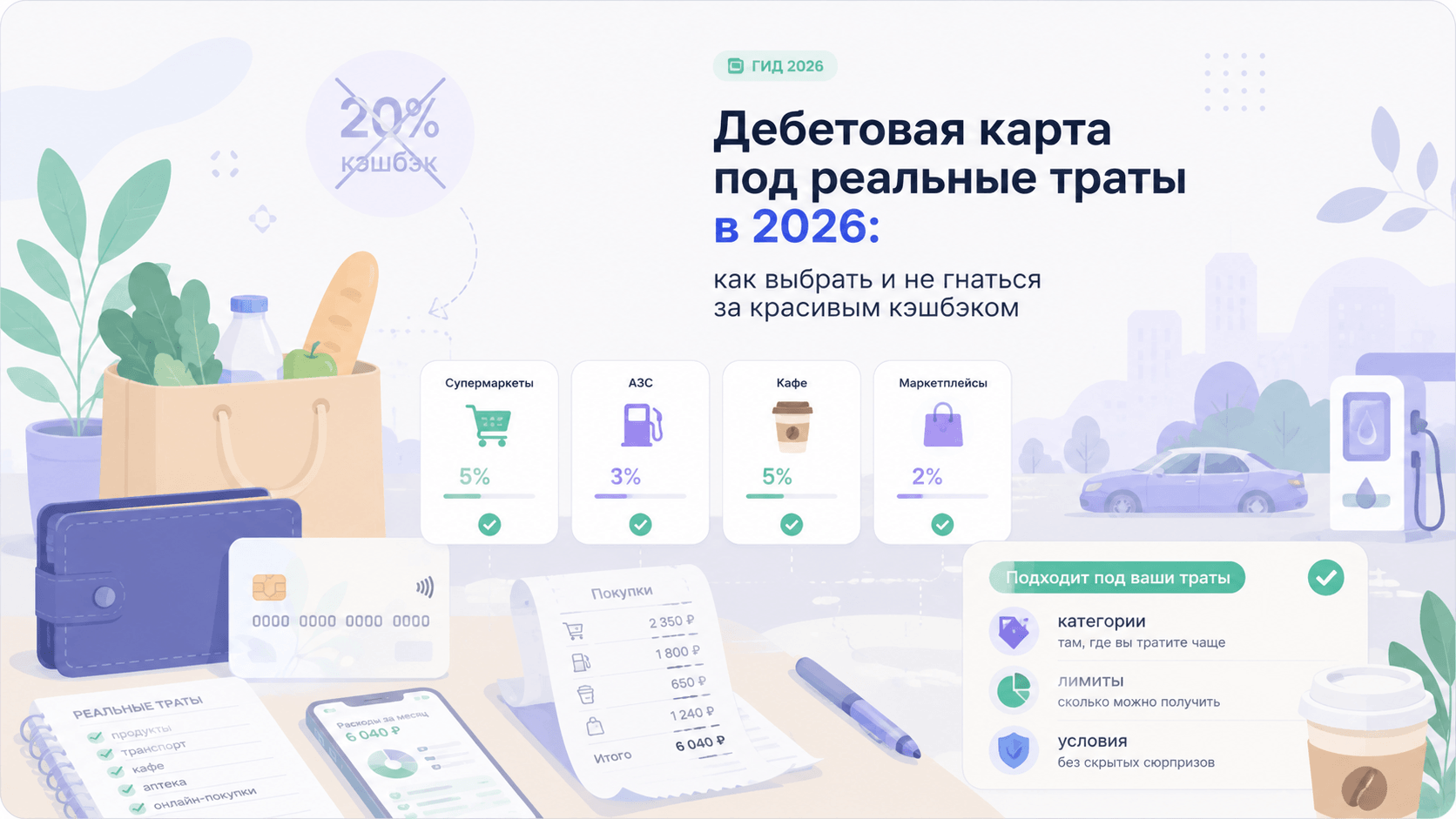 Дебетовая карта под реальные траты: как выбрать в 2026 и не гнаться за красивым кэшбэком