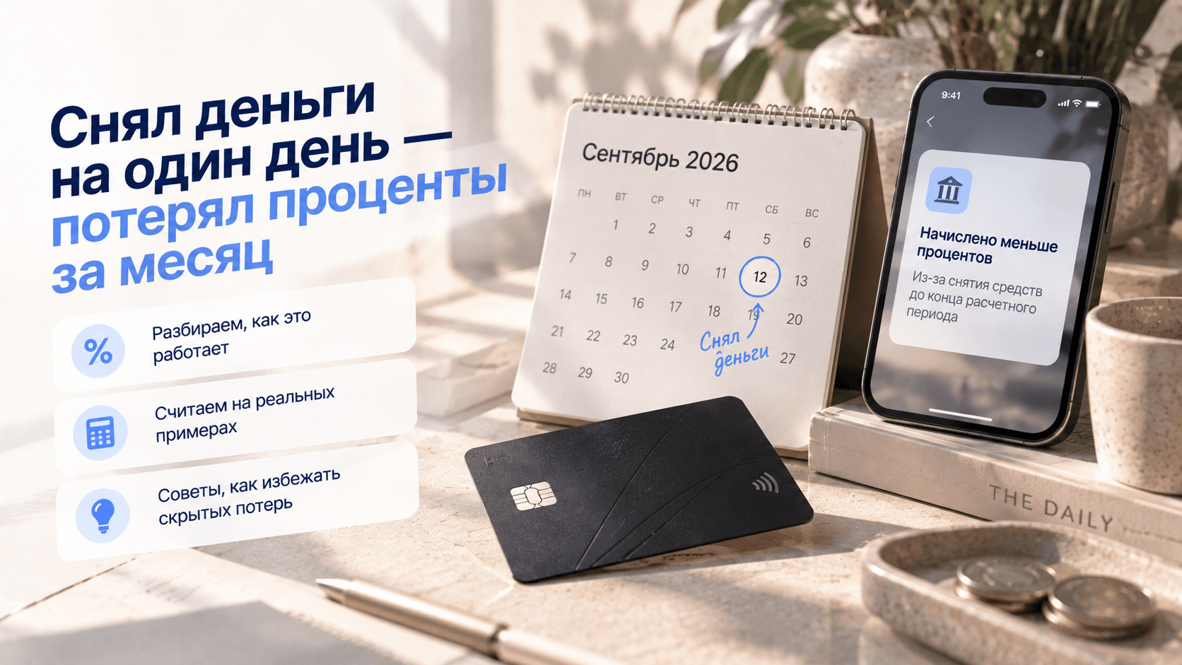 Π‘Π½ΡΠ» Π΄Π΅Π½ΡΠ³ΠΈ Π½Π° ΠΎΠ΄ΠΈΠ½ Π΄Π΅Π½Ρ β ΠΏΠΎΡΠ΅ΡΡΠ» ΠΏΡΠΎΡΠ΅Π½ΡΡ Π·Π° ΠΌΠ΅ΡΡΡ